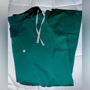 Figs, XL Kade forest green scrub pant